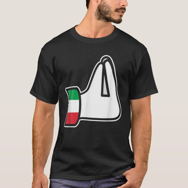 Italian Hand Gesture Italia Italy Italiano Humour  T-Shirt (Front)