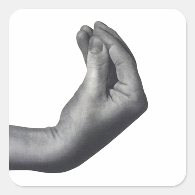  Italian Hand Square Sticker (Front)