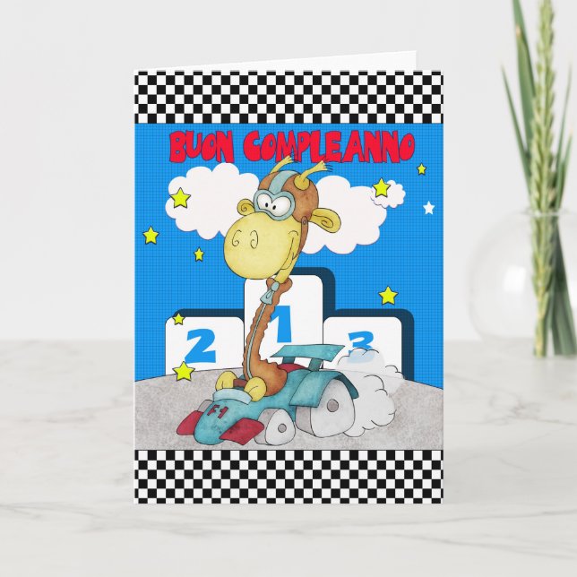 Italian Happy Birthday - Buon Compleanno - Racing Card (Front)