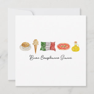Italian Happy Birthday Card, Buon Compleanno Card, Holiday Card