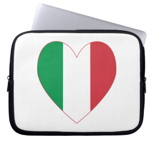 Italian Heart Flag Laptop Sleeve