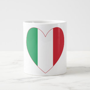 Italian Heart Flag Large Coffee Mug