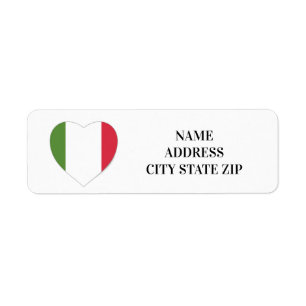 **ITALIAN HEART** RETURN ADDRESS LABEL