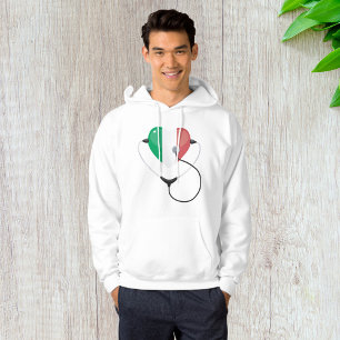 Italian Heart with Stethoscope Healthcare Hoodie