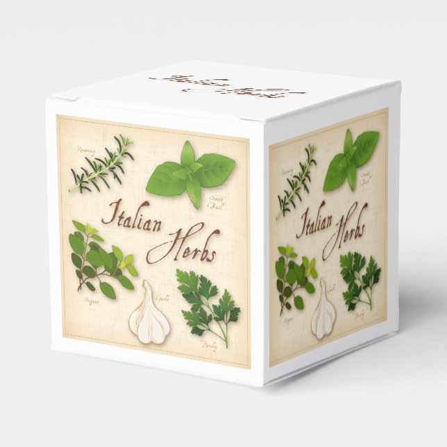Italian Herbs Favour Box (Front Side)