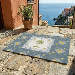 Italian Heritage Riviera Entry Watercolor Lemon Doormat