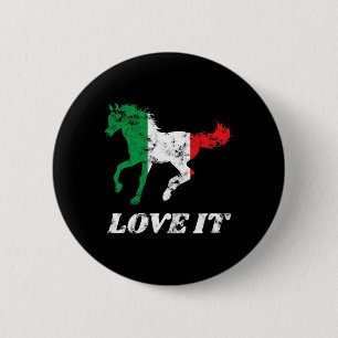 Italian Horse Riding Horseck Rider Equestrian Pony 6 Cm Round Badge