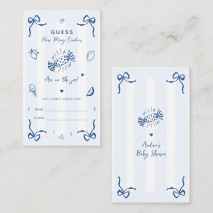 Italian How Many Candies Baby Shower Game Card