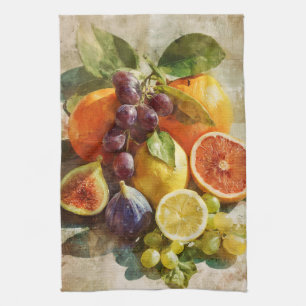 Italian‑Inspired Fruit Collage Kitchen Towels