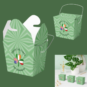 Italian Irish American Shamrock Personalised Favour Box