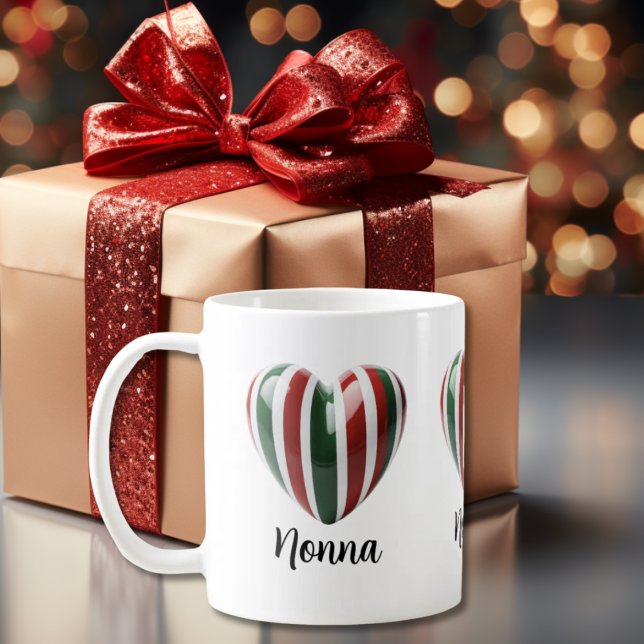 Italian Joy: Customised Flag Heart Mug (Creator Uploaded)