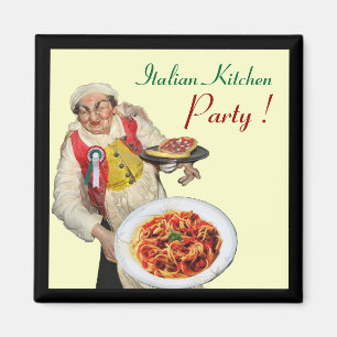 ITALIAN KITCHEN ,cream Magnet