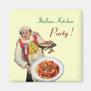 ITALIAN KITCHEN ,cream Magnet