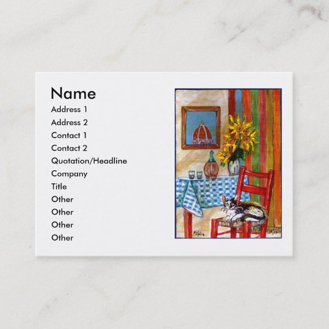 ITALIAN KITCHEN IN FLORENCE BUSINESS CARD (Front)