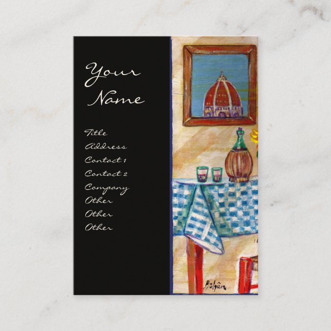 ITALIAN KITCHEN IN FLORENCE BUSINESS CARD (Front)
