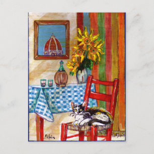 ITALIAN KITCHEN IN FLORENCE Recipe Postcard