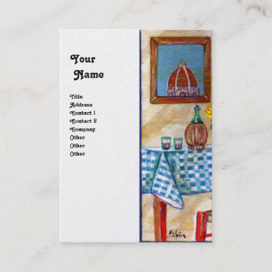 ITALIAN KITCHEN IN FLORENCE,white pearl Business Card