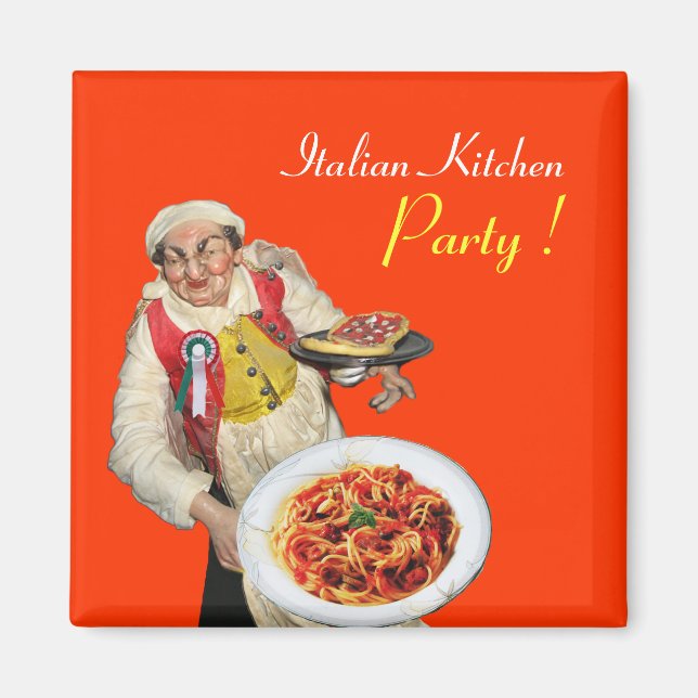 ITALIAN KITCHEN ,orange Magnet (Front)