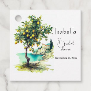 Italian La Dolce Vita Bridal Shower Favour Tags