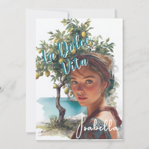 Italian La Dolce Vita Bridal Shower Invitation