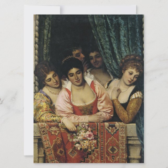 Italian Ladies on a Balcony Card (Front)