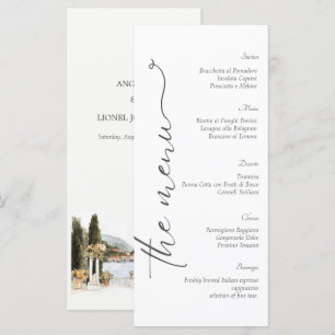 Italian Lake Como Italy Wedding Menu