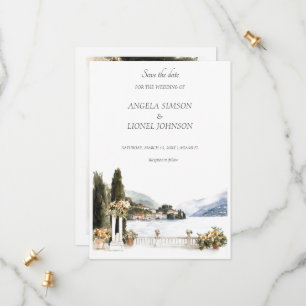 Italian Lake Como Wedding Save The Date