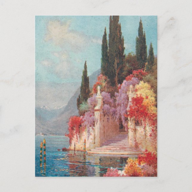 Italian Lakes Flowers Postcard (Front)