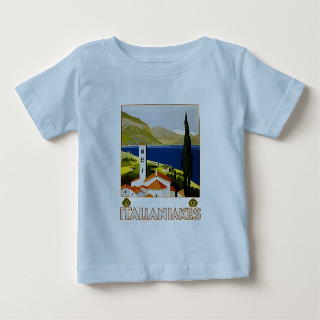Italian Lakes Vintage Travel Italy Baby T-Shirt (Front)