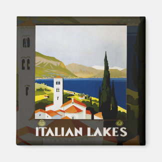 Italian Lakes Vintage Travel Italy Magnet