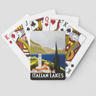 Italian Lakes Vintage Travel Italy Playing Cards