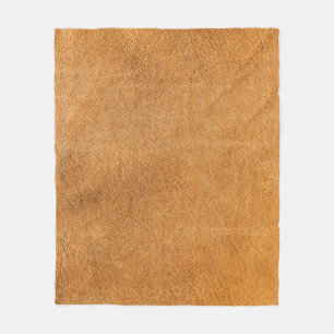 Italian Lambskin Leather: Vintage Texture Fleece Blanket