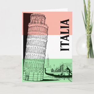 Italian Landmark Greeting Card - Personalised