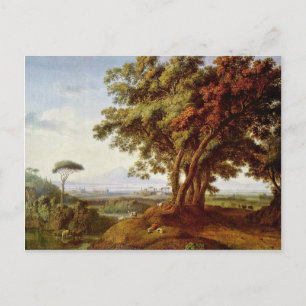Italian Landscape By Hackert Jacob Philipp Postcard