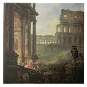 Italian landscape ceramic tile