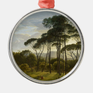 Italian Landscape Umbrella Pines by Hendrik Voogd Metal Ornament