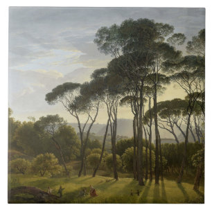 Italian Landscape with Umbrella Pine Trees (Voogd) Ceramic Tile