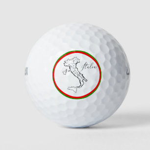 *~*  Italian Language Italia Italy Map Golf Balls