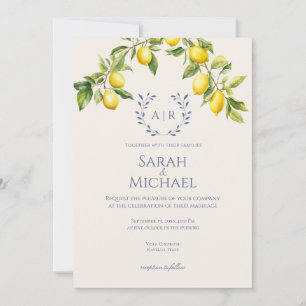 Italian Lemon Amalfi Coast Wedding Invitation