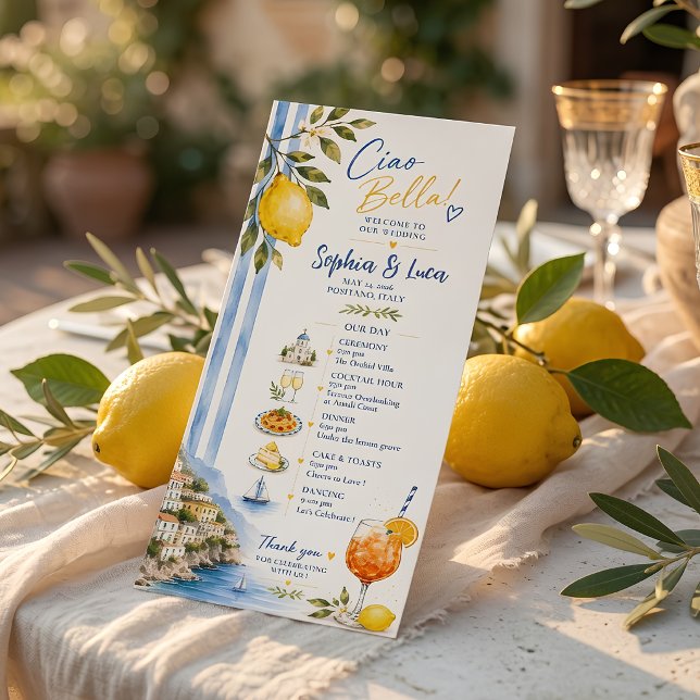 Italian Lemon Amalfi Coast Wedding Program (Creator Uploaded)
