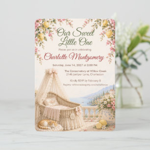 Italian Lemon Baby Shower Mediterranean Oh Baby Invitation