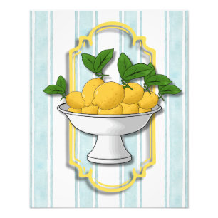 Italian Lemon Bowl Kitchen Print   Coastal