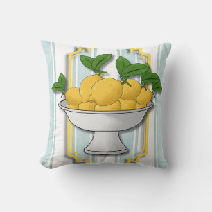 Italian Lemon Bowl Kitchen Print   Coastal  Cushion