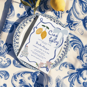 Italian Lemon Boys Baby Shower Invitation