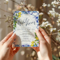 Italian Lemon Bridal Shower Invite Sicilian Style