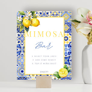 Italian Lemon Bridal Shower Mimosa Bar Sign Poster