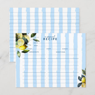 Italian Lemon Bridal Shower Recipe Cards