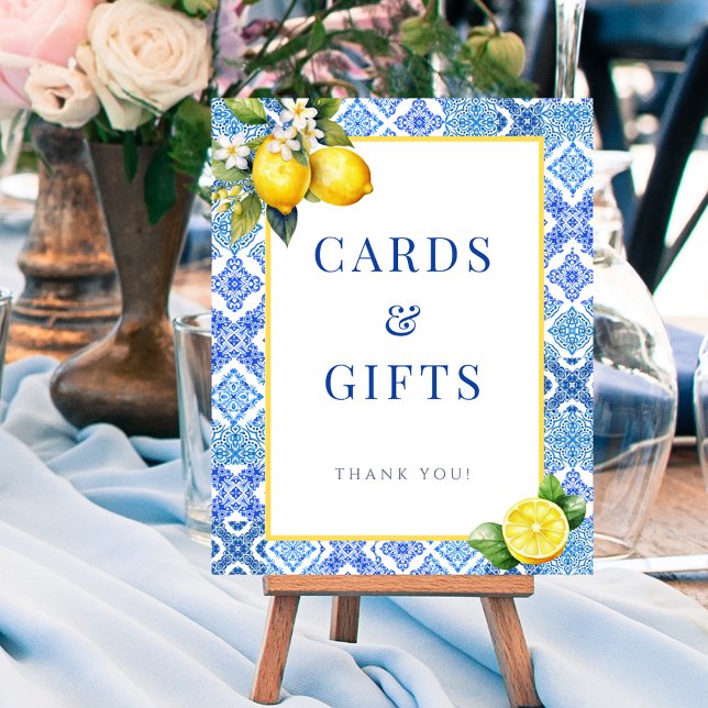 Italian Lemon Cards Gifts Wedding Sign Poster (Italian Lemon Cards Gifts Wedding Sign Poster)