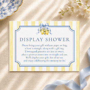 Italian Lemon Citrus Elegant Display Shower Enclosure Card
