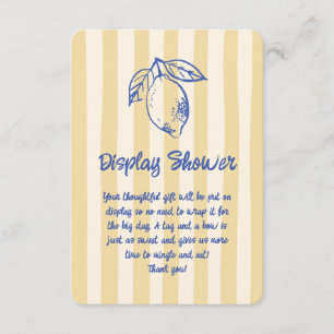 Italian Lemon Doodle Hand Drawn Display Shower Enclosure Card